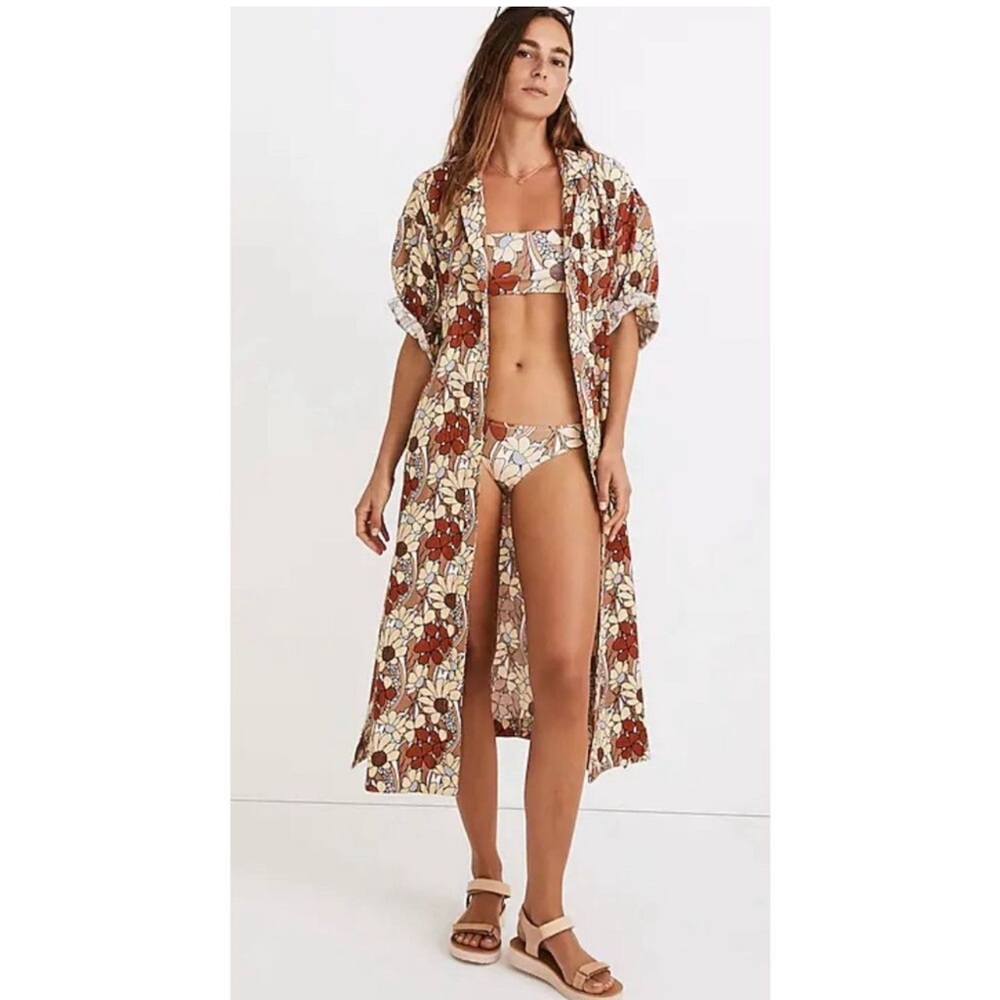 Madewell Lightestspun Cover-Up Maxi Shirtdress in Daydream Floral